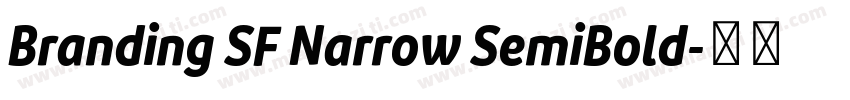 Branding SF Narrow SemiBold字体转换